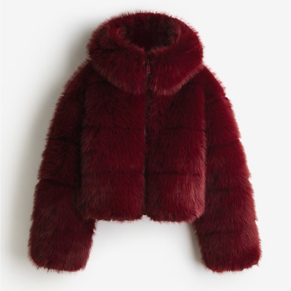 Perfect Moment Jackets & Blazers - Perfect moment Faux Fur Burgundy Jacket